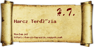 Harcz Terézia névjegykártya