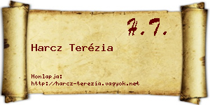 Harcz Terézia névjegykártya